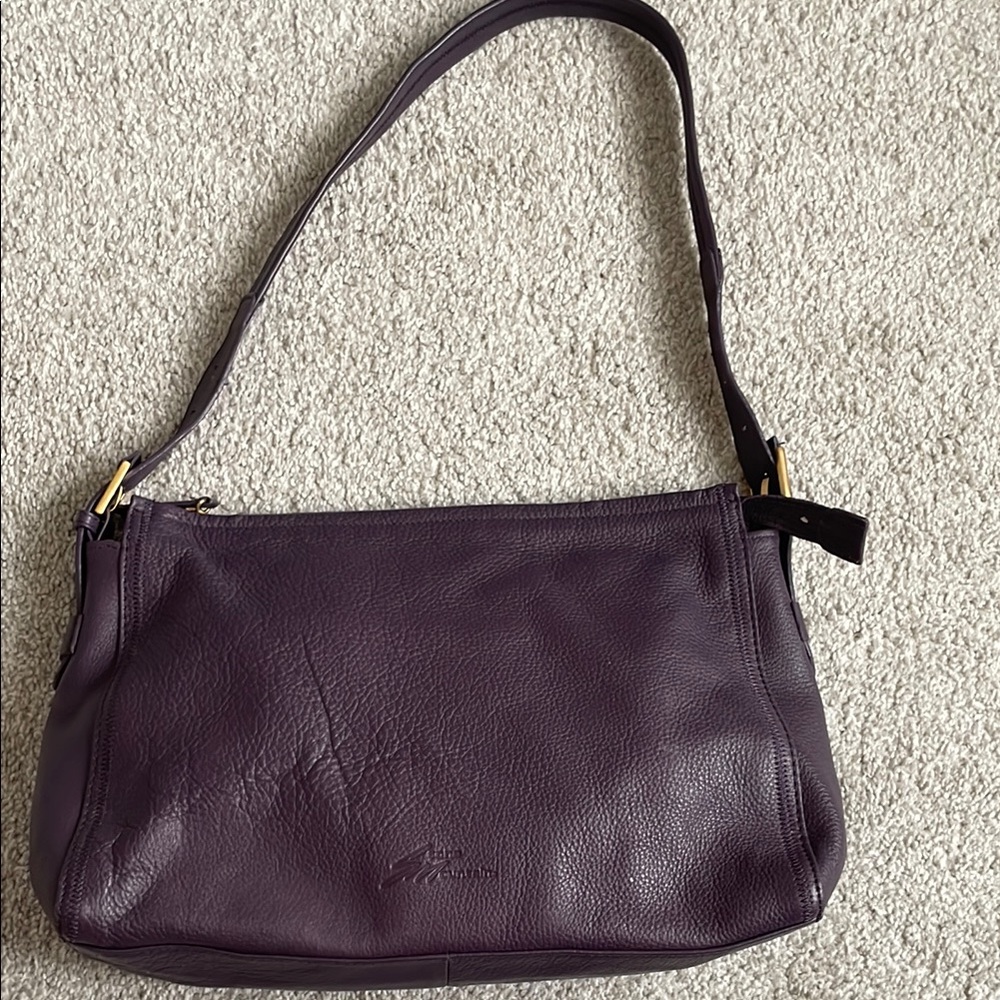 Stone Mountain Purple faux Leather Shoulder Bag EUC